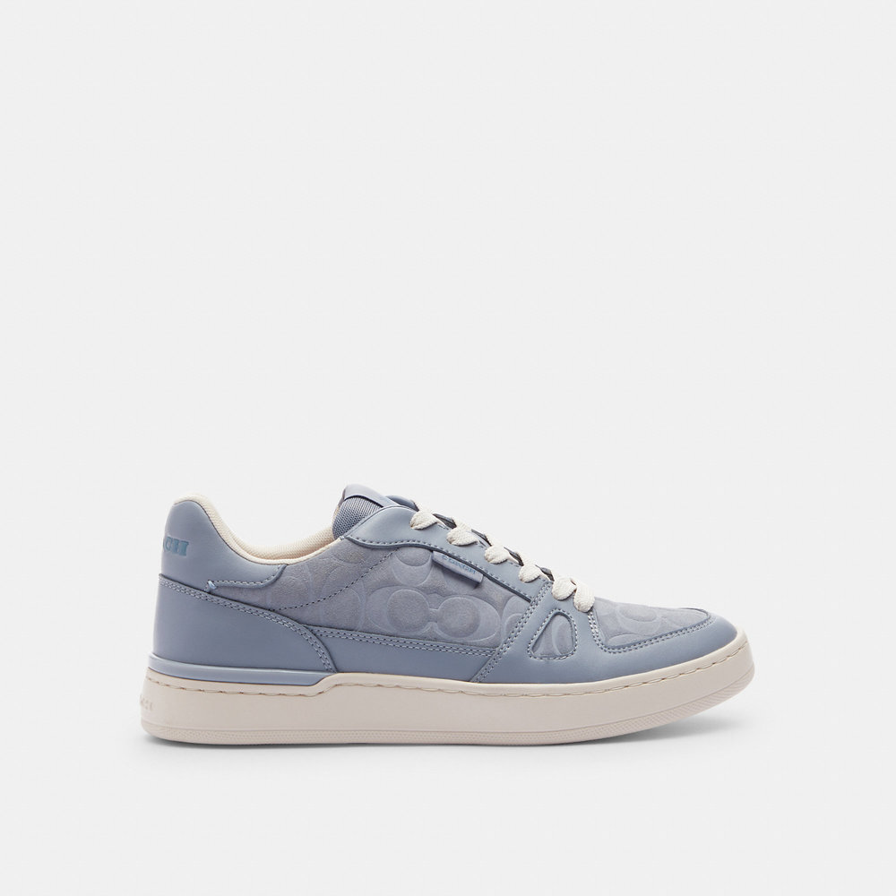 NWT Coach Outlet Clip Court Low Top Sneaker In Signature Suede - Picture 2 of 6